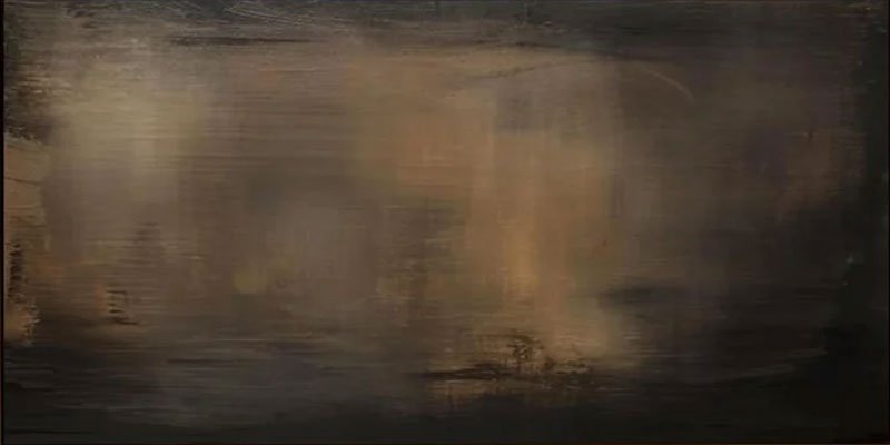 Large Minimalist Abstract Painting - Handmade Brown and Black Wall Decor TC 012 - Texarart
