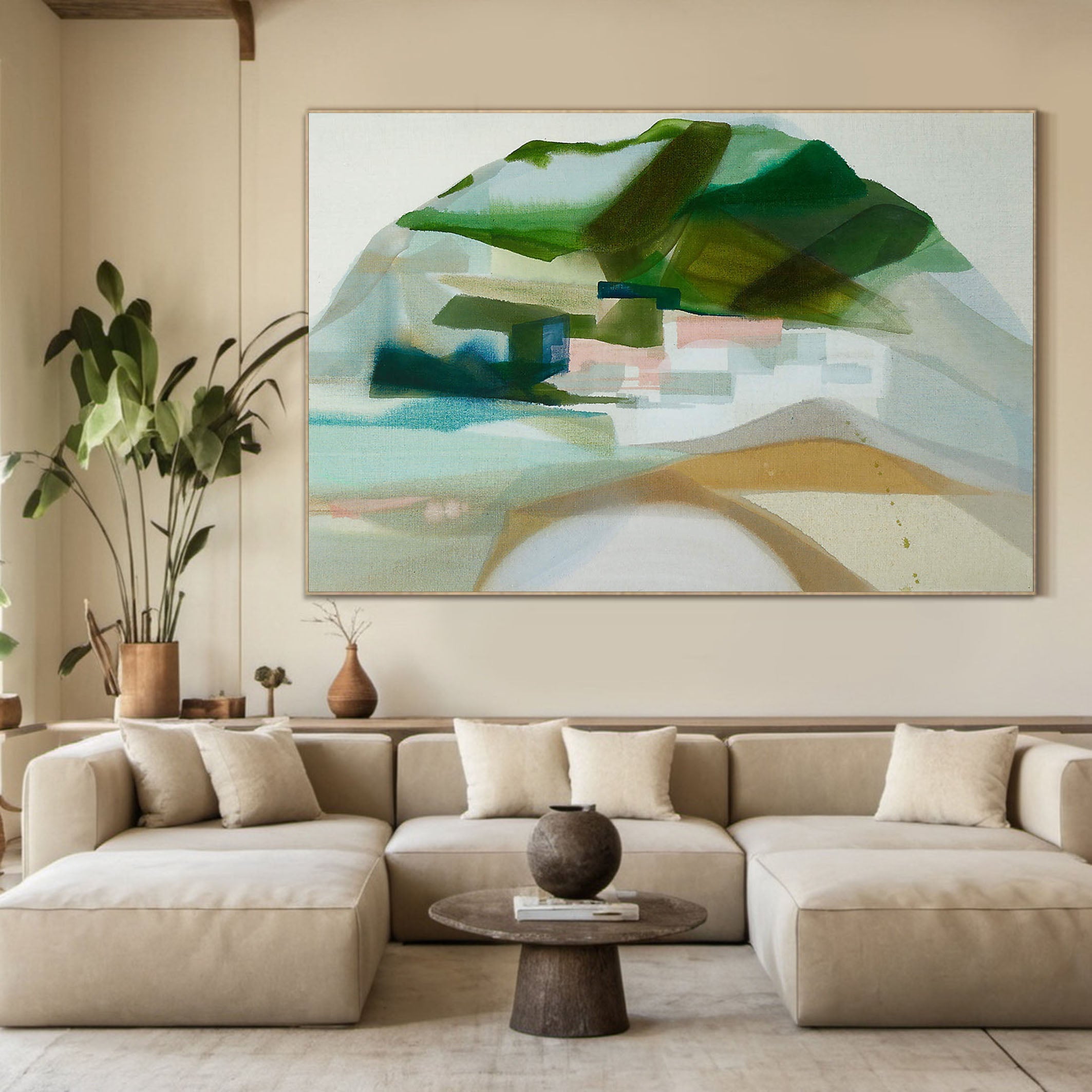 Original Abstract Mountain Art - Hand Painted TC 137 - Texarart