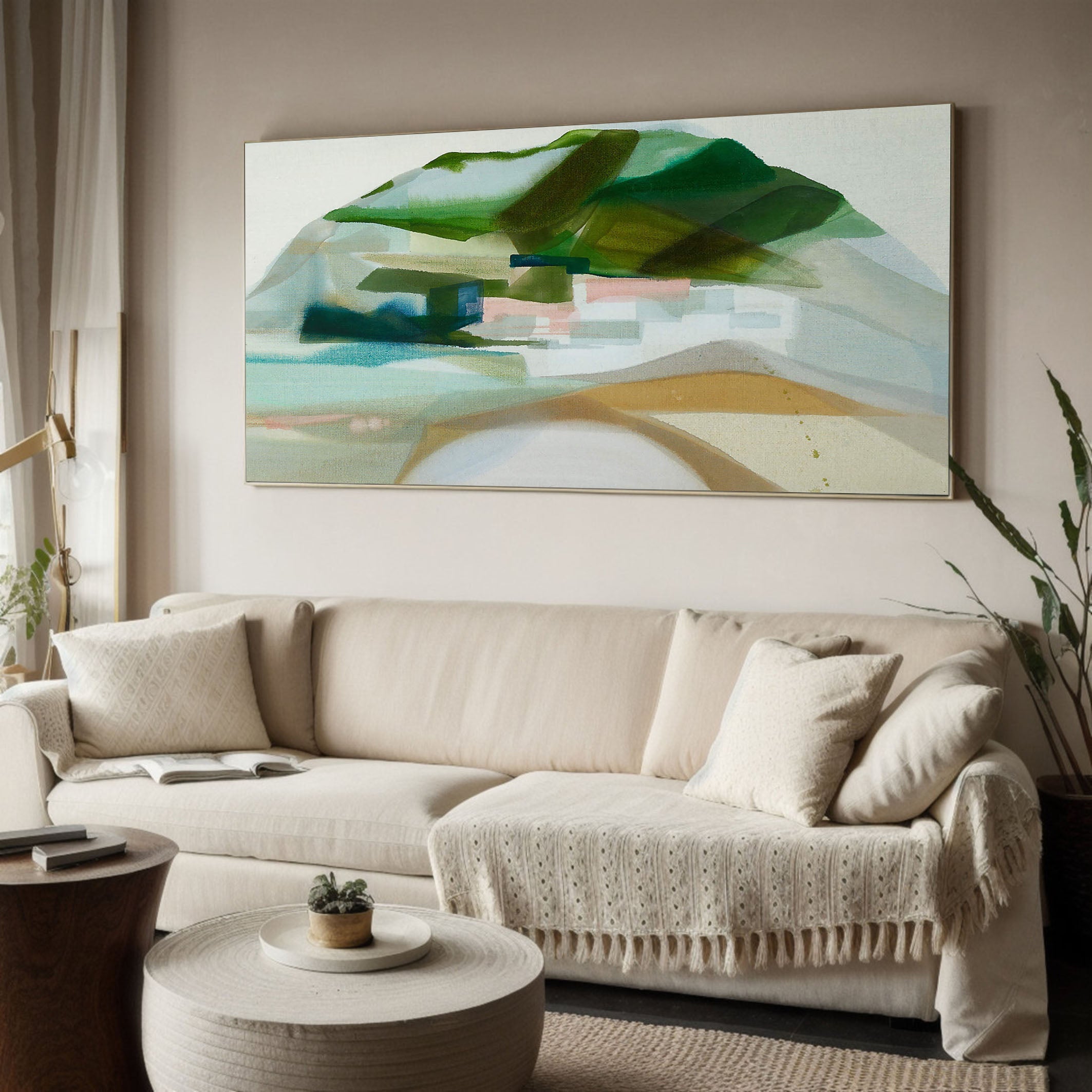 Original Abstract Mountain Art - Hand Painted TC 137 - Texarart