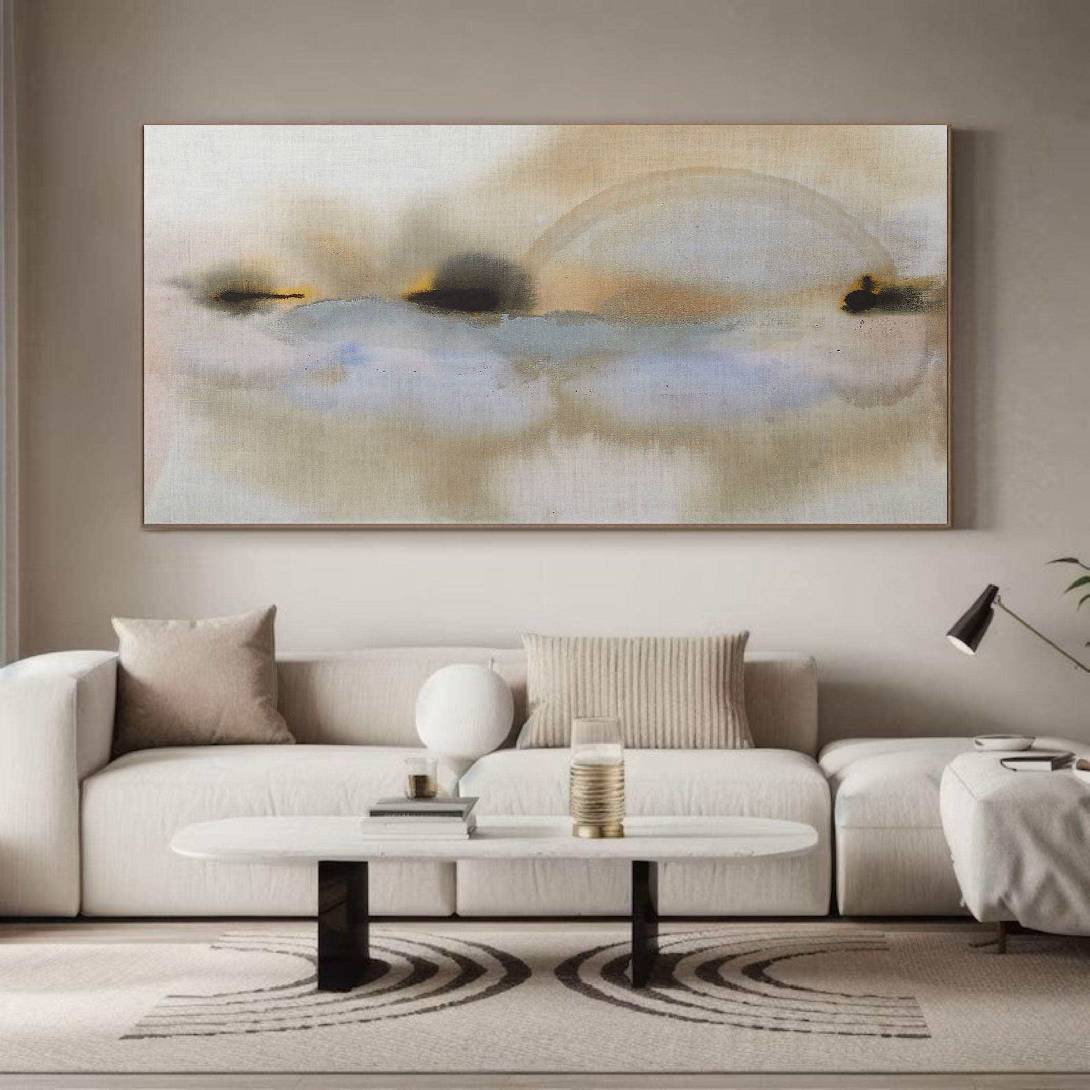 Soft Abstract Art Painting - Neutral Tones TC 132 - Texarart