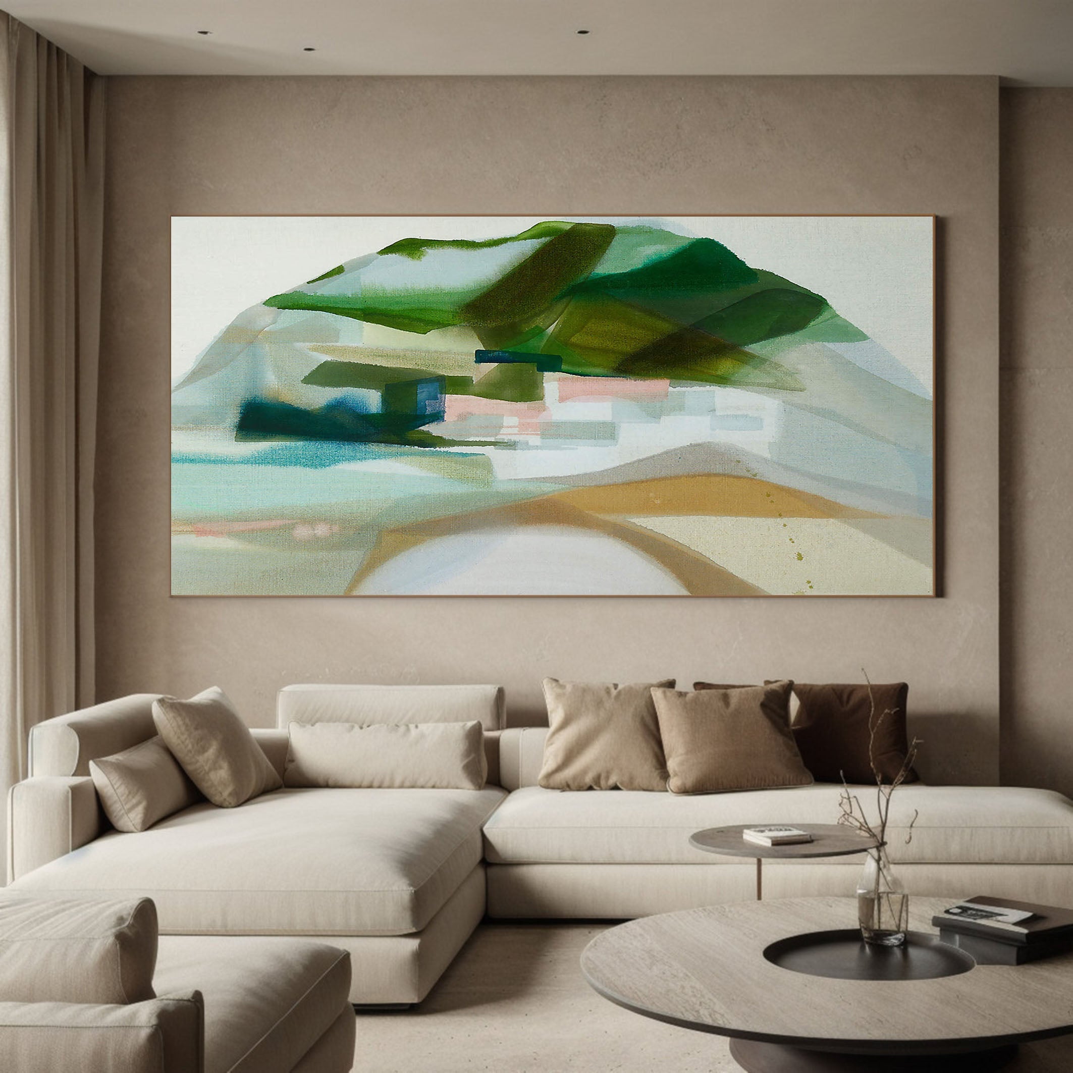Original Abstract Mountain Art - Hand Painted TC 137 - Texarart