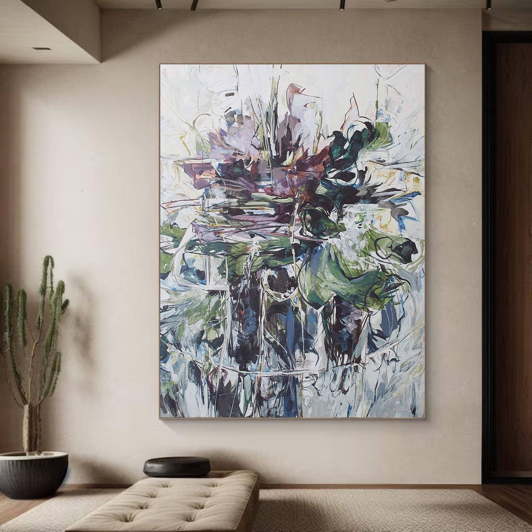 Colorful Wall Art - Original Abstract Painting TC 113 - Texarart