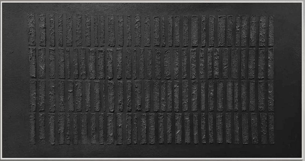 Large Modern Black Textured Wall Art TC 084 - Texarart