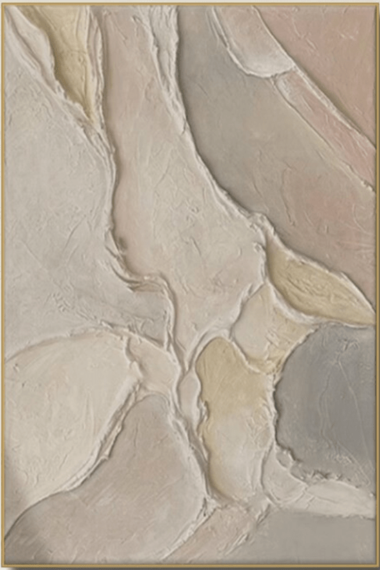 Neutral Abstract Textured Painting - Handmade Wall Art TC 091 - Texarart