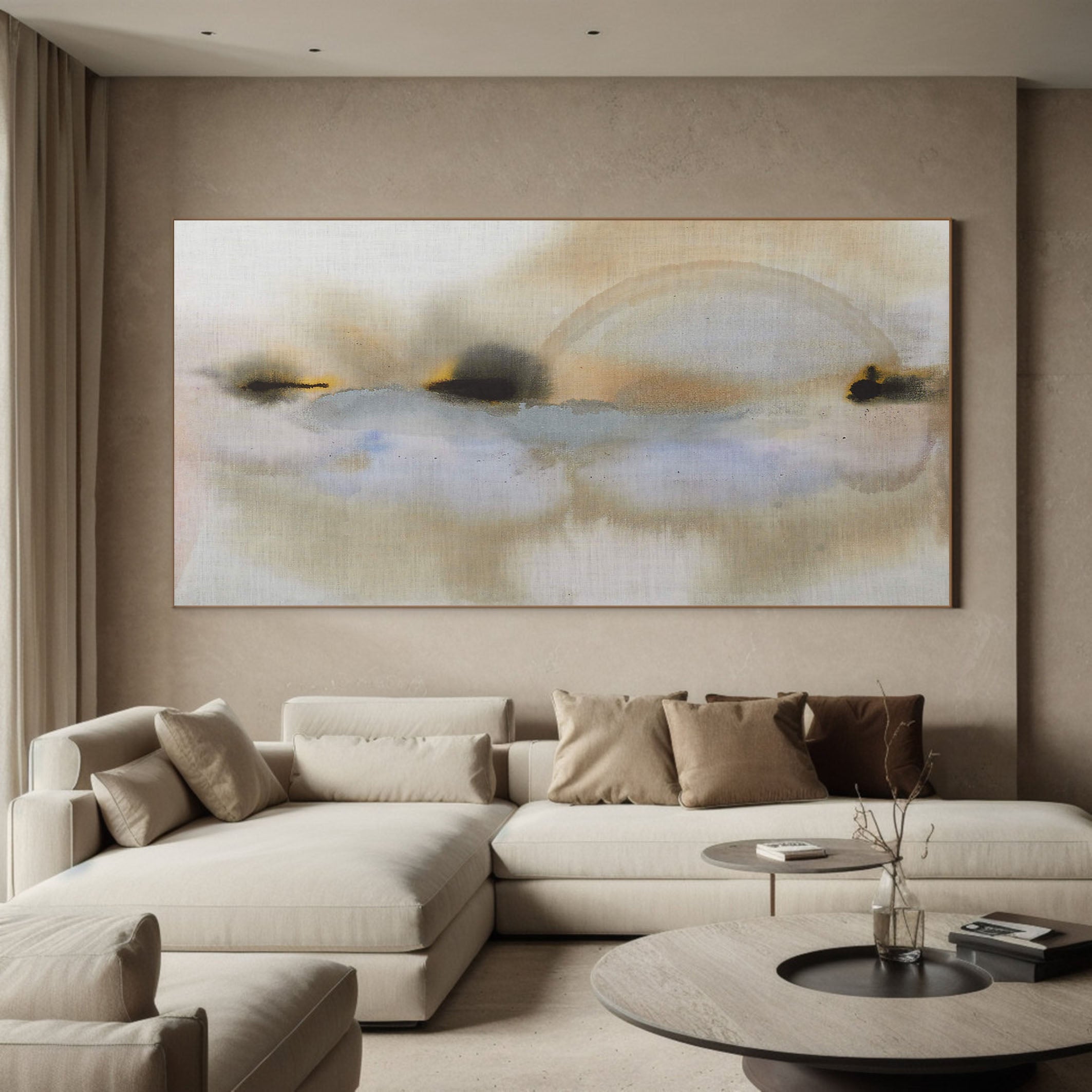 Soft Abstract Art Painting - Neutral Tones TC 132 - Texarart