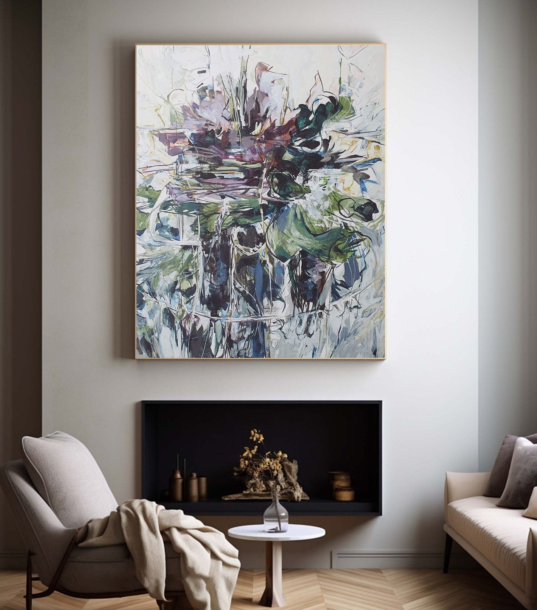 Colorful Wall Art - Original Abstract Painting TC 113 - Texarart