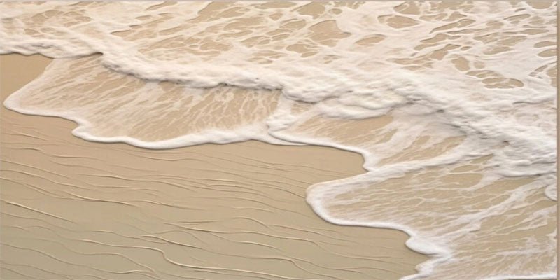 Beige Beach Painting - Sea Waves Texture Painting Canvas JJ 264 - Texarart