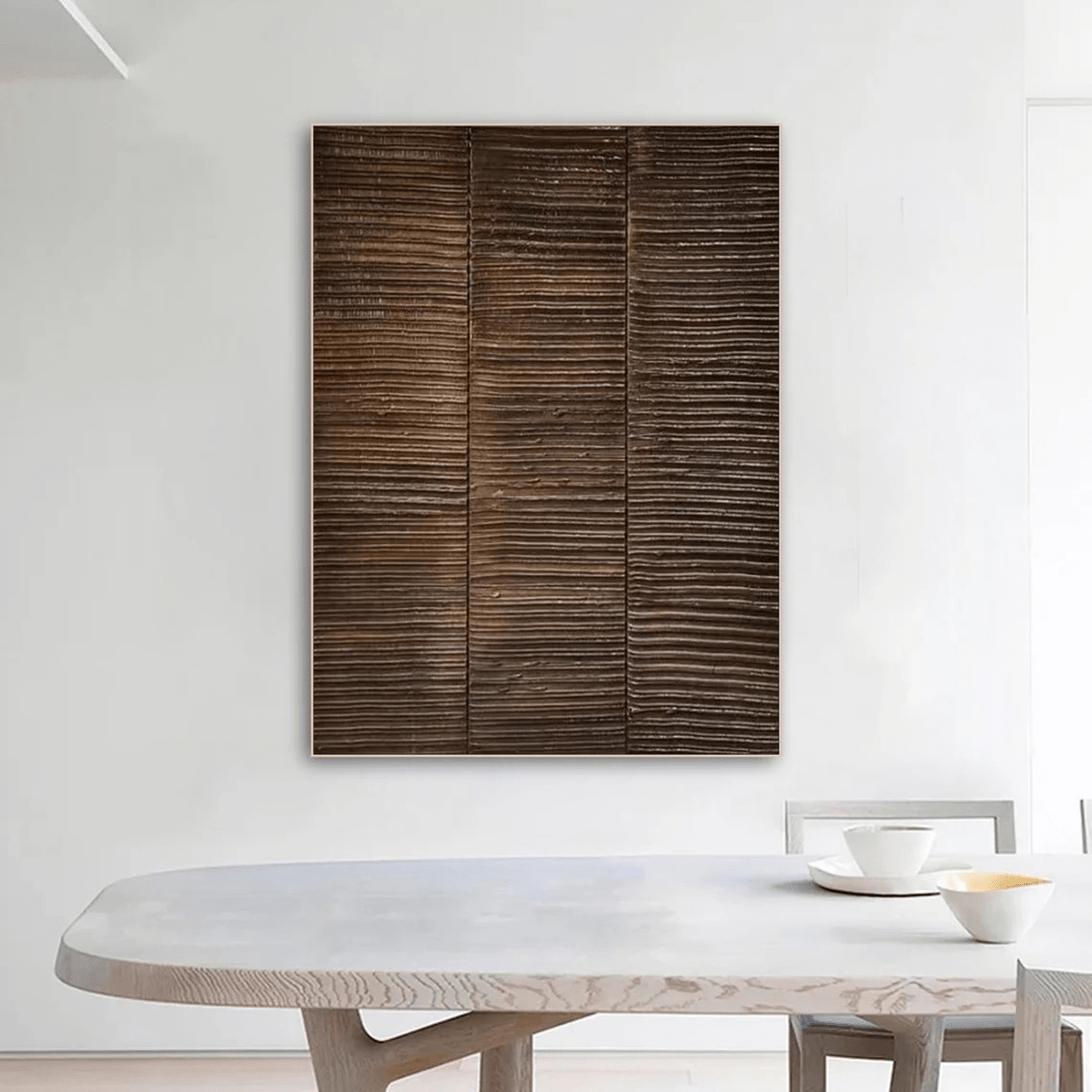 Handmade Abstract Brown Textured Canvas Wall Art TC 085 - Texarart
