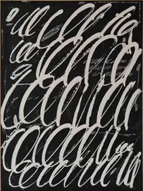 Black and White Abstract Calligraphy - Modern Art Decor TB 057 - Texarart