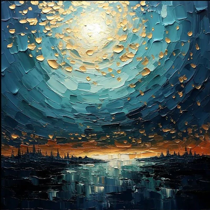 Textured Seascape Art Wall Painting TB 016 - Texarart