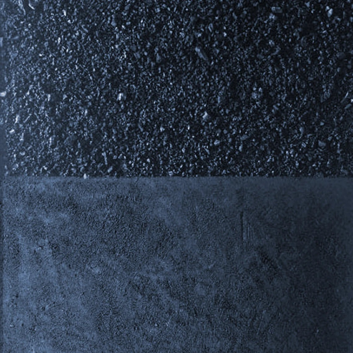 Modern Blue Monochromatic Textured Abstract Oil Painting - Deep Tones