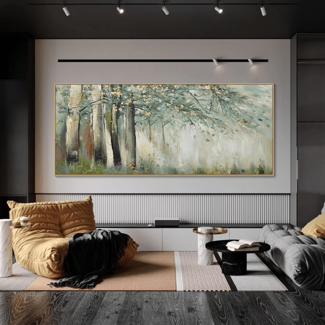 Impressionistic Forest Oil Painting - Misty Woodland Scene JJ 020 - Texarart