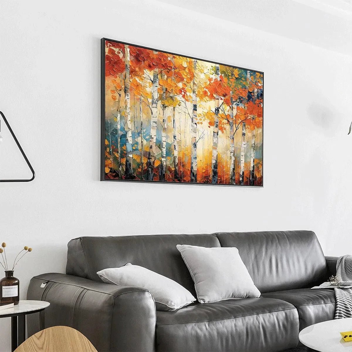 Textured Impasto Birch Tree Painting | Palette Knife Wall Art TC 245 - Texarart