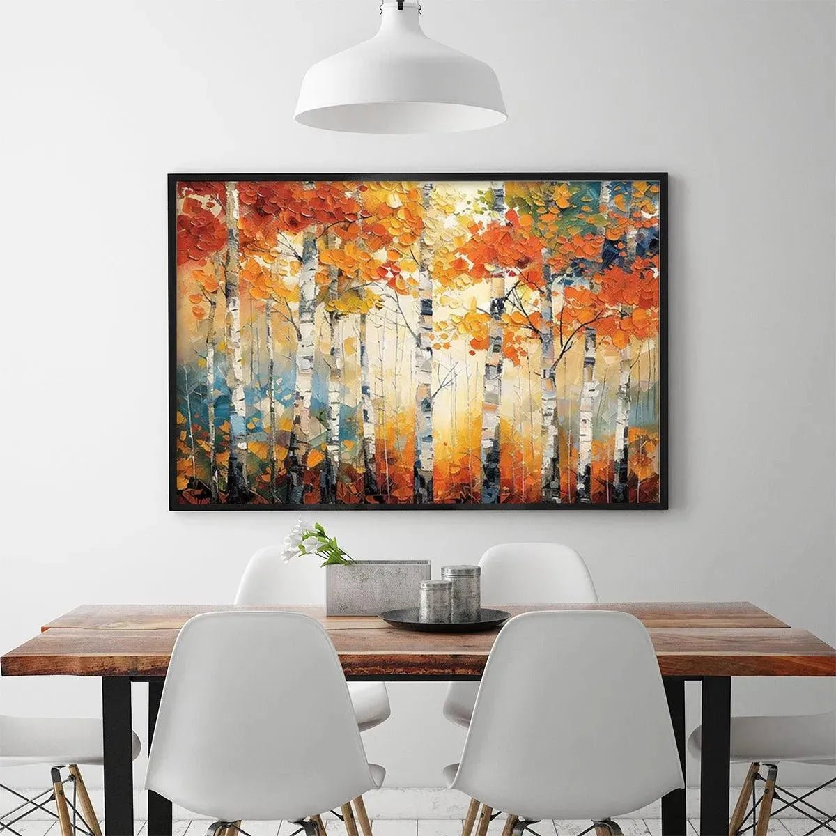 Textured Impasto Birch Tree Painting | Palette Knife Wall Art TC 245 - Texarart