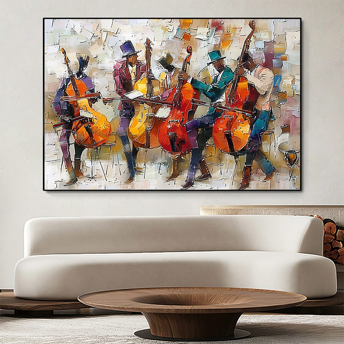 Textured Impasto Painting | Modern Musicians Wall Art AA 002 - Texarart