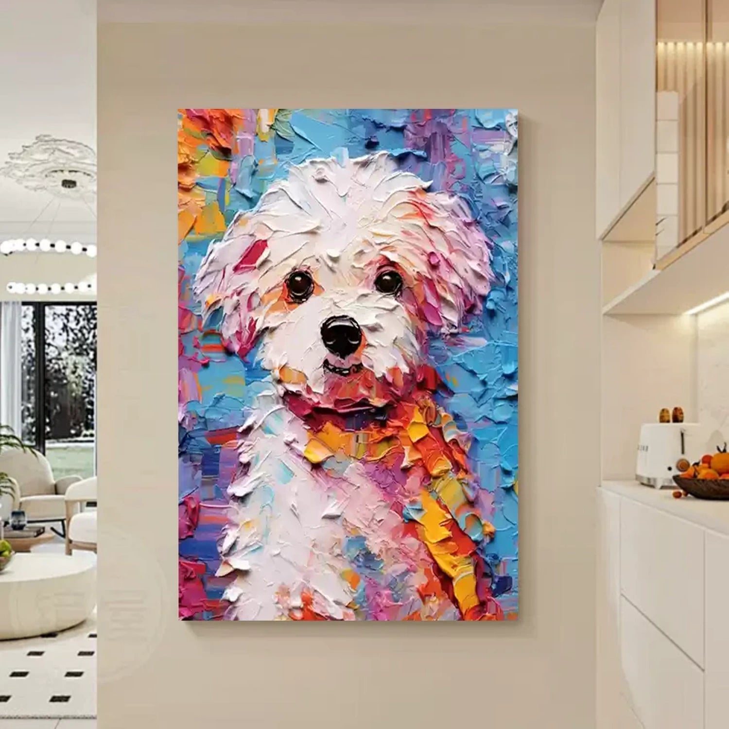 Abstract Animal Art - Colorful Maltese Dog ZZ 156 - Texarart