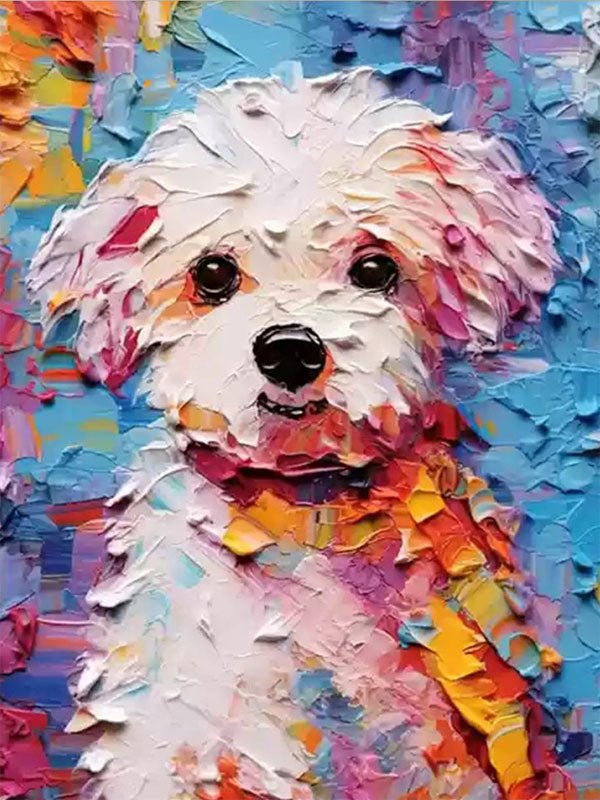 Abstract Animal Art - Colorful Maltese Dog ZZ 156 - Texarart