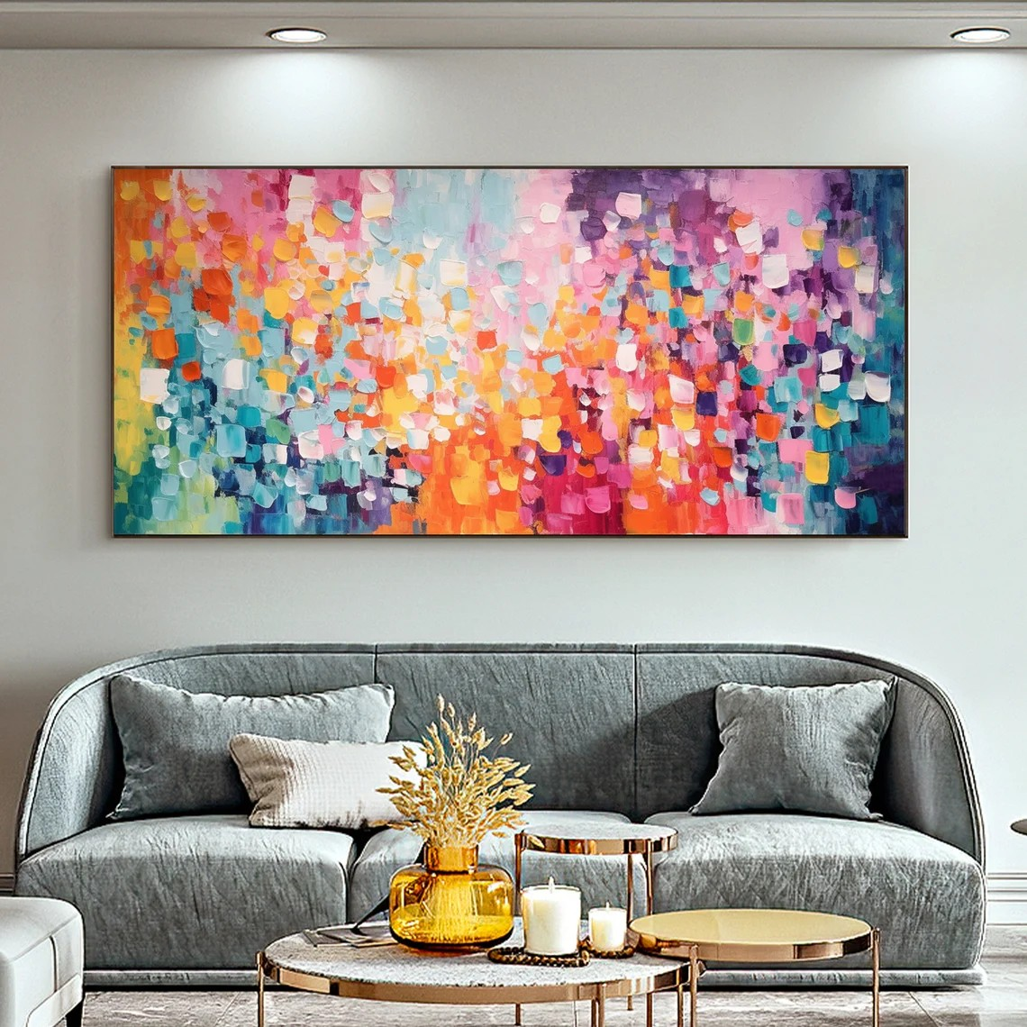 Colorful Handmade Canvas Wall Decor TC 072 - Texarart