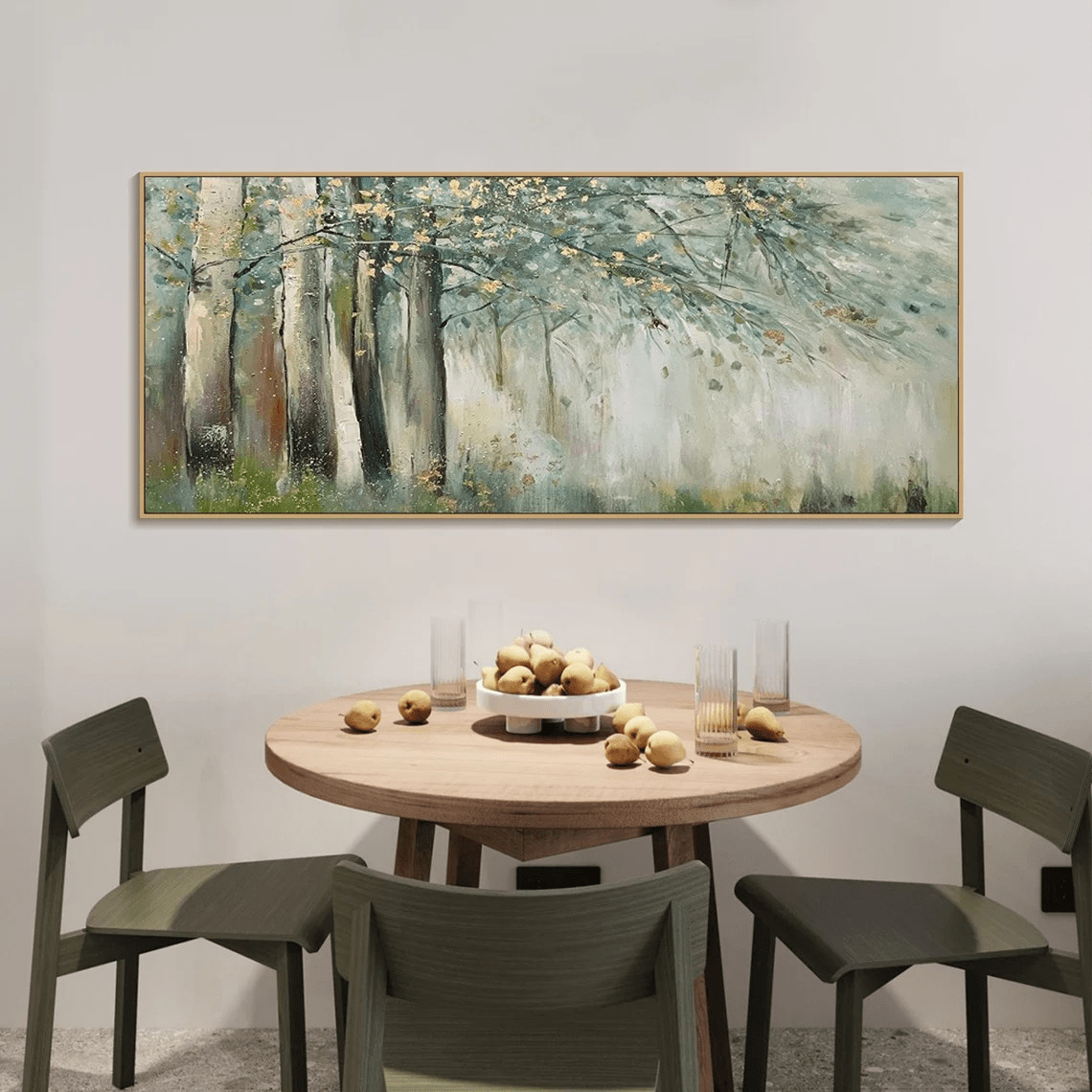 Impressionistic Forest Oil Painting - Misty Woodland Scene JJ 020 - Texarart