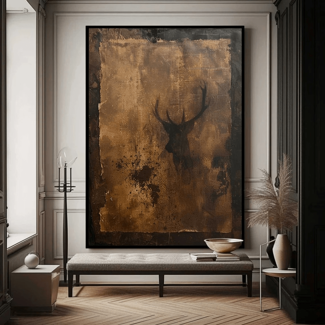 Wabi Sabi Wall Art - Handmade Textured Painting with Earthy Hues TC 014 - Texarart