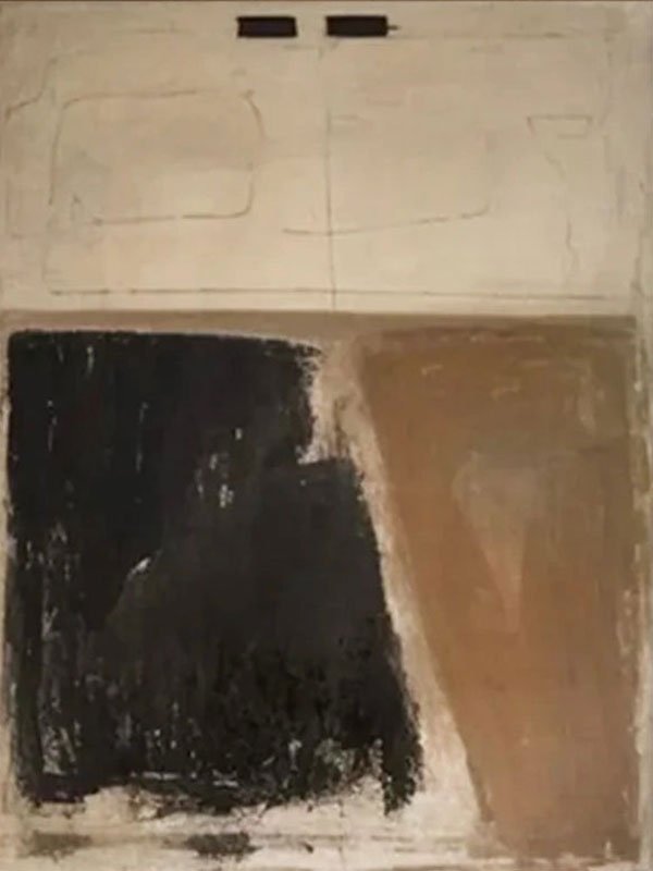 Large Abstract Wall Art for Living Room | Wabi Sabi Neutral Painting ZZ 110 - Texarart