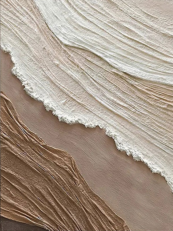 Wabi Sabi Textured Wall Art | Vertical Abstract Neutral Canvas Decor ZZ 116 - Texarart