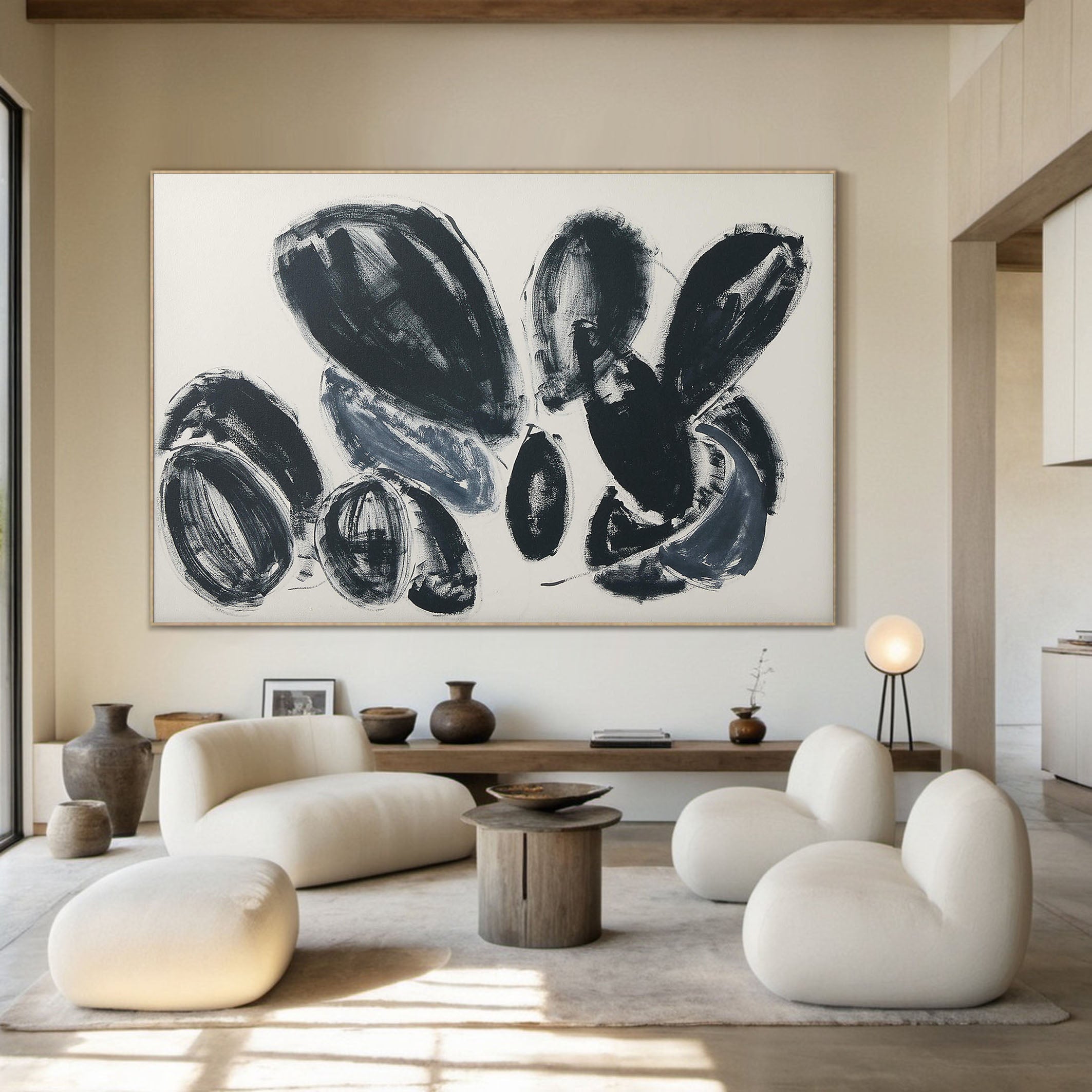 Original Organic Abstract Painting on Canvas TC 131 - Texarart