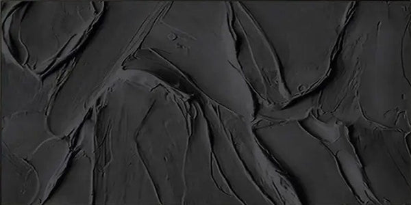 Large Black Texture Artwork: Modern Abstract Wall Decor ZZ 134 - Texarart