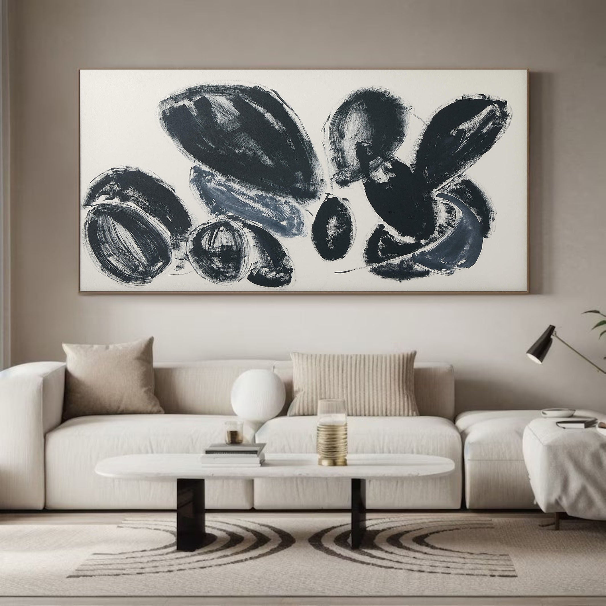 Original Organic Abstract Painting on Canvas TC 131 - Texarart