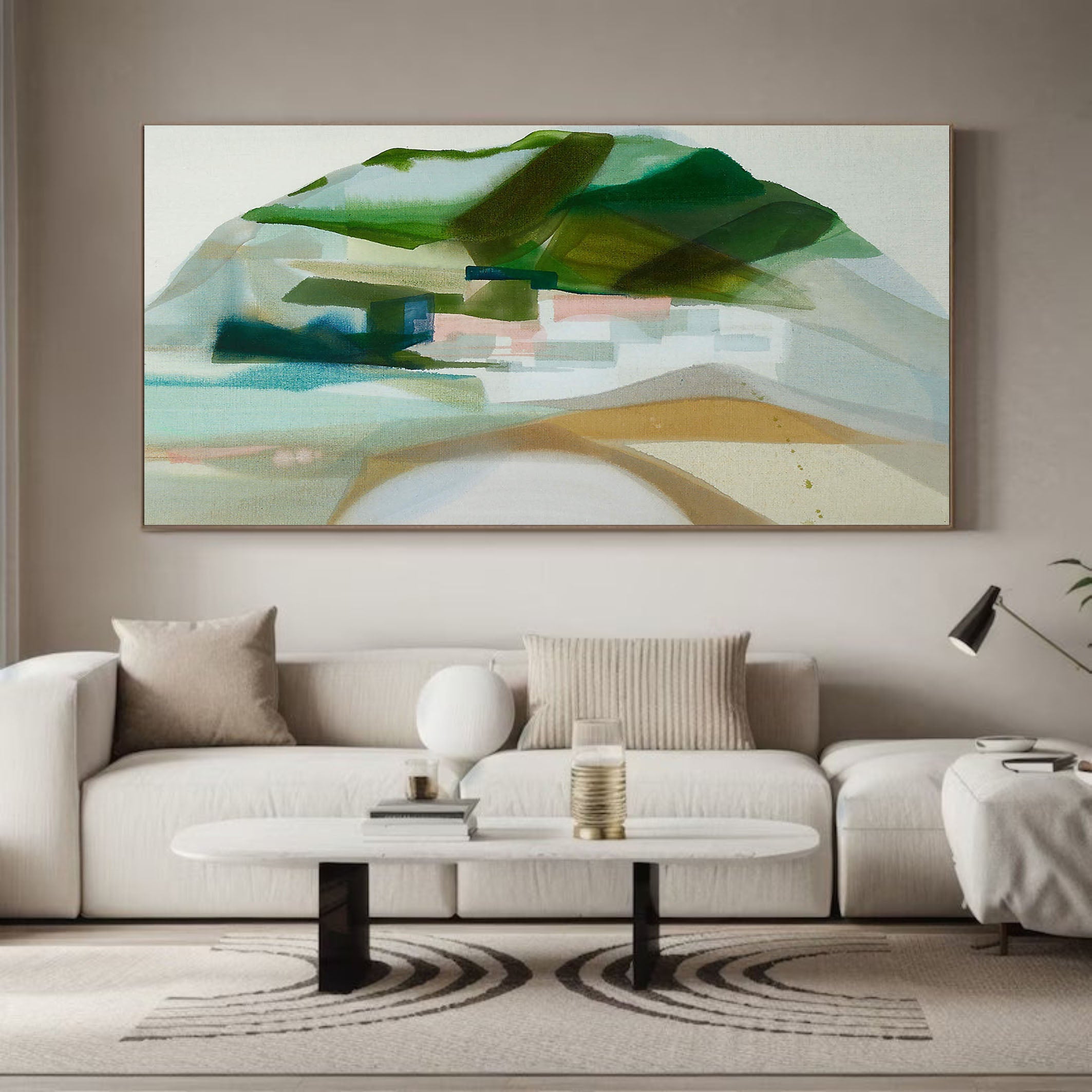 Original Abstract Mountain Art - Hand Painted TC 137 - Texarart
