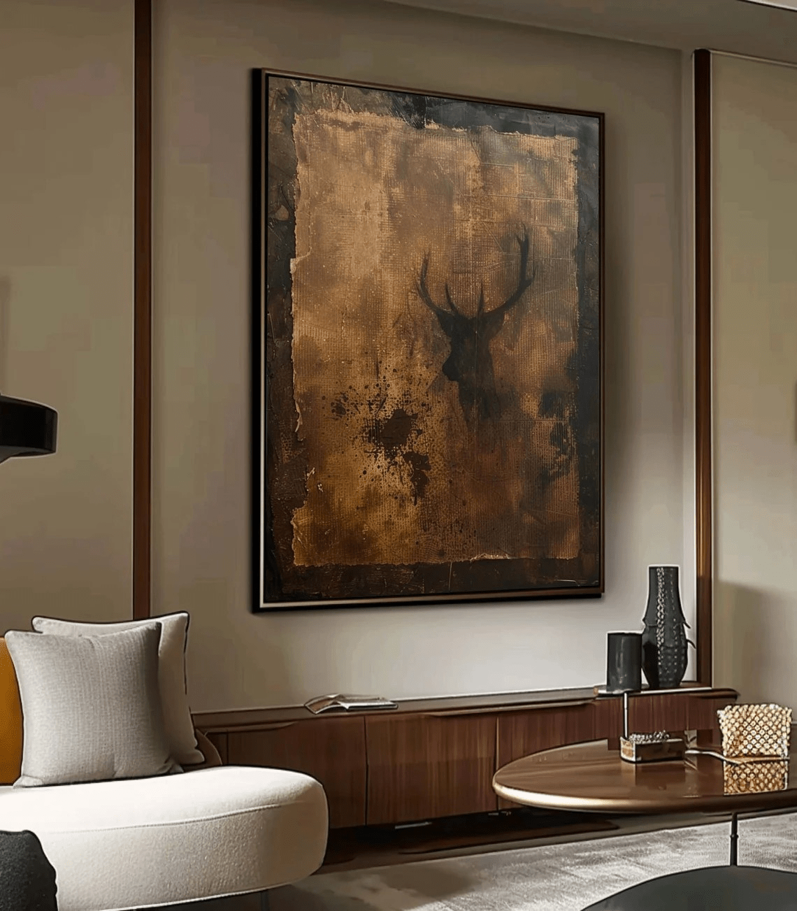 Wabi Sabi Wall Art - Handmade Textured Painting with Earthy Hues TC 014 - Texarart