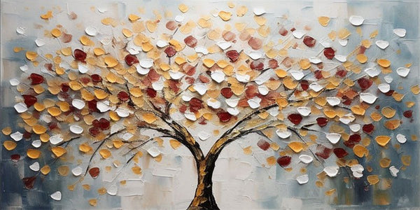 Tree of Life Wall Art | Large Textured Landscape Painting Canvas ZZ 179 - Texarart