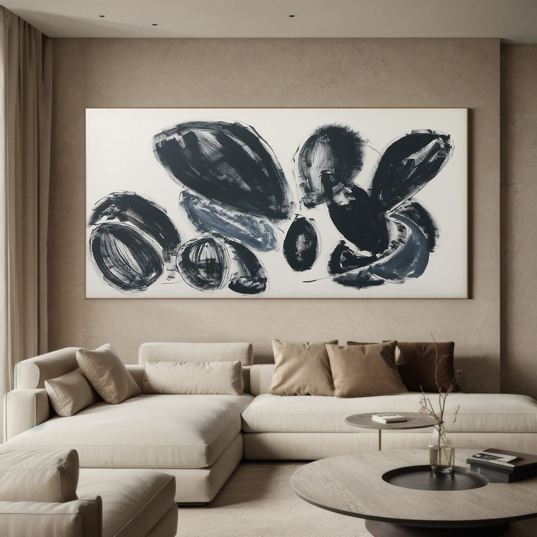 Original Organic Abstract Painting on Canvas TC 131 - Texarart