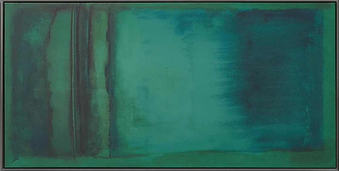 Abstract Green Teal Oil Painting Modern Wall Art TC 082 - Texarart