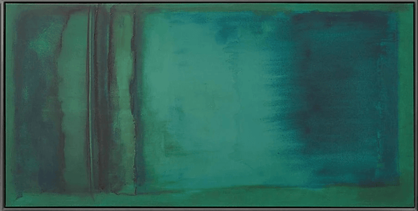 Abstract Green Teal Oil Painting Modern Wall Art TC 082 - Texarart