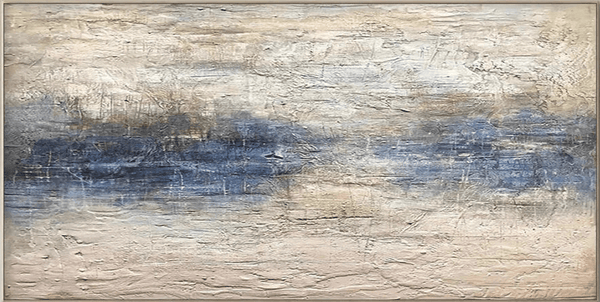 Handmade Abstract Ocean Art | Textured Blue, White & Beige Art TC 066 - Texarart