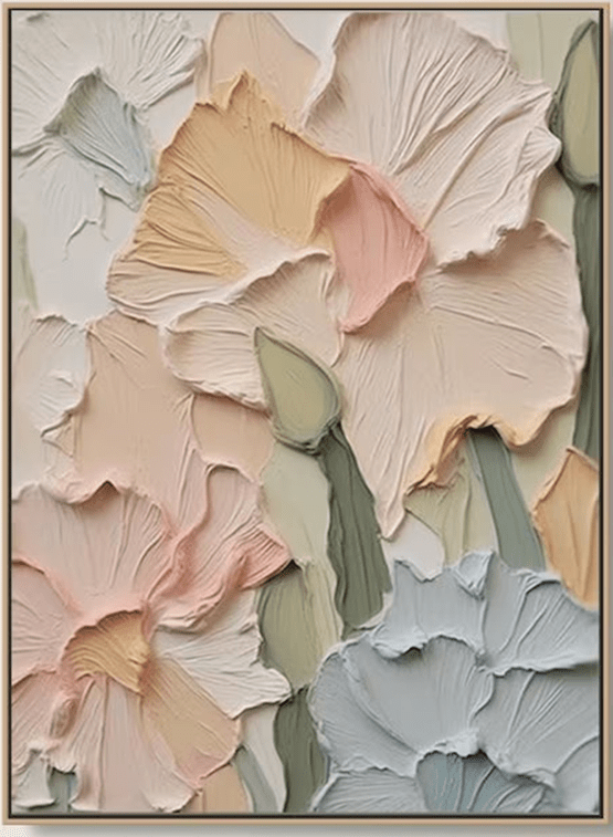 3D Floral Wall Art | Textured Canvas Painting TC 101 - Texarart