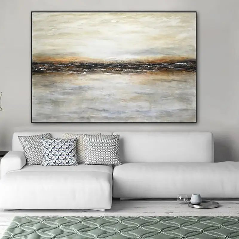 Large Horizontal Wall Art Modern Abstract Coastal Wave Canvas JJ 272 - Texarart