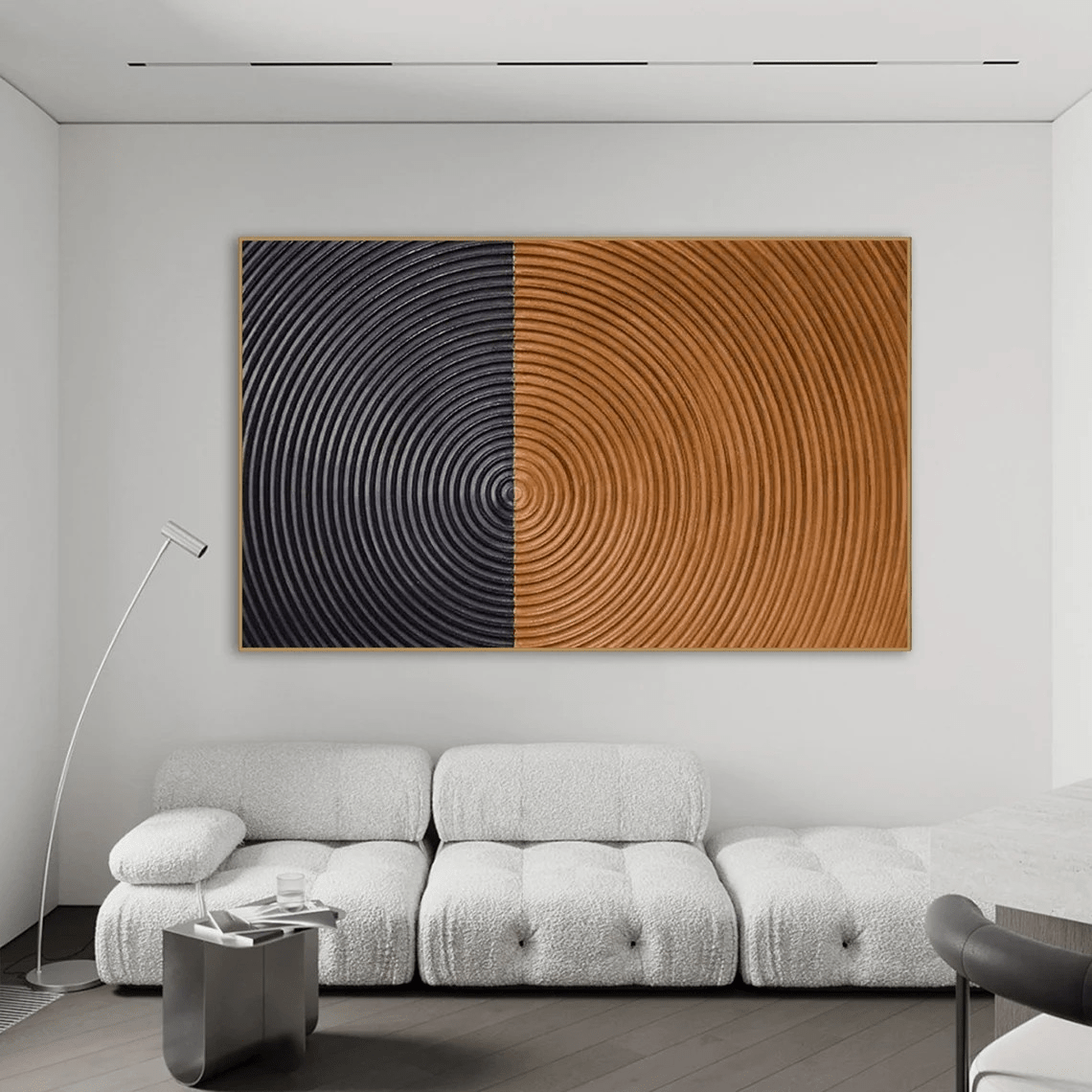 Unique Textured Circle Canvas for office or hallway TC 087 - Texarart