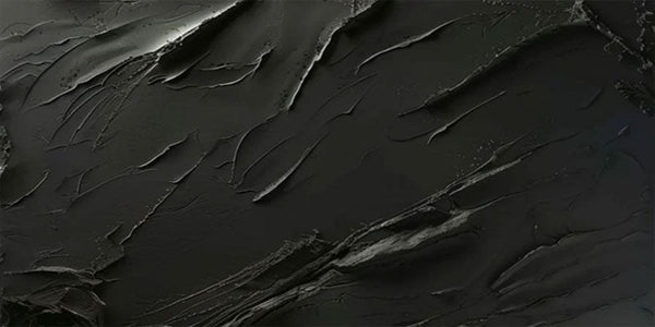 Minimalist Black Abstract Oil Painting – Modern Wall Art for Contemporary Interiors TC 171 - Texarart