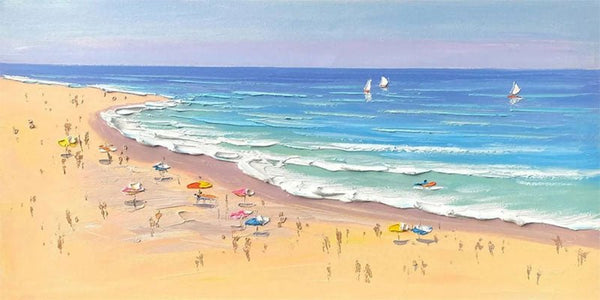 Large Wall Art Textured Surf Happy Summer Coast Beach Life JJ 237 - Texarart