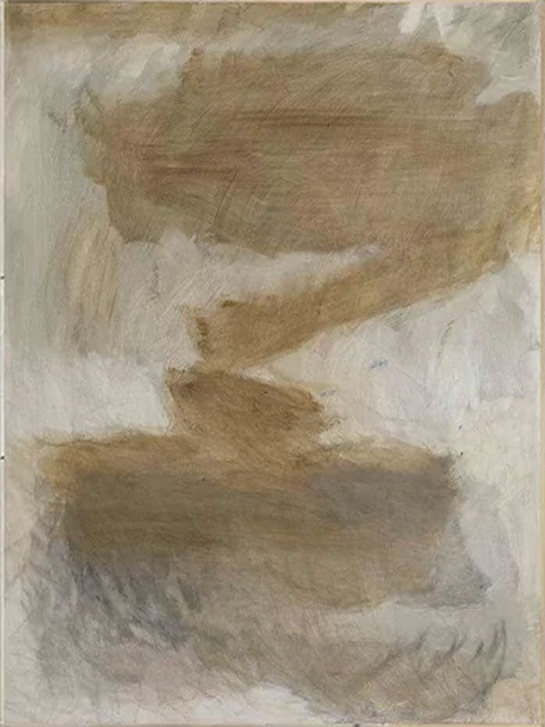 Beige Brown Gray Abstract Blending Art, Modern Minimalist TB 061 - Texarart