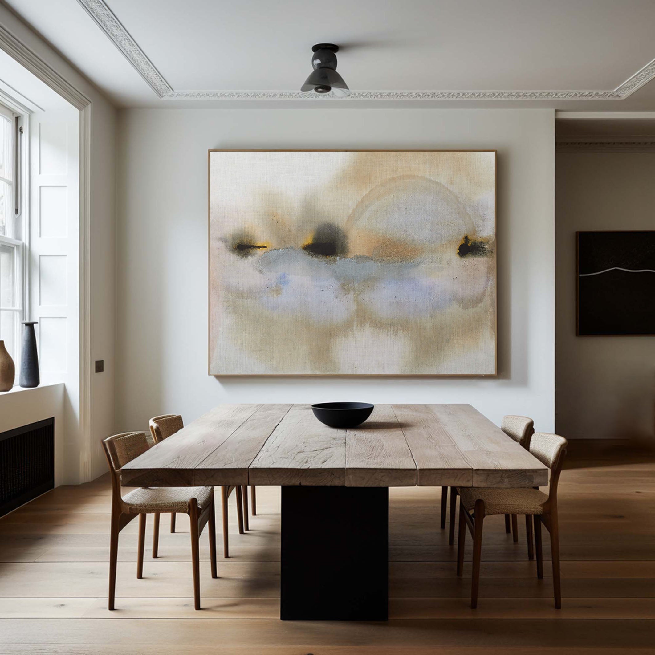 Soft Abstract Art Painting - Neutral Tones TC 132 - Texarart