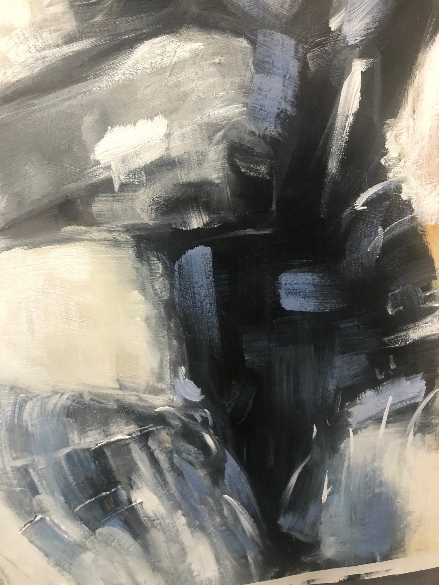 Embracing Abstract Figure Oil Painting, Modern Emotional Art Wall Decor TB 048 - Texarart