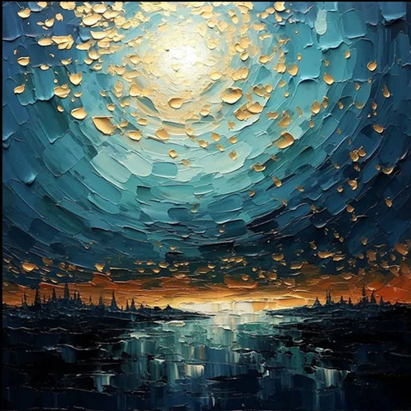 Textured Seascape Art Wall Painting TB 016 - Texarart