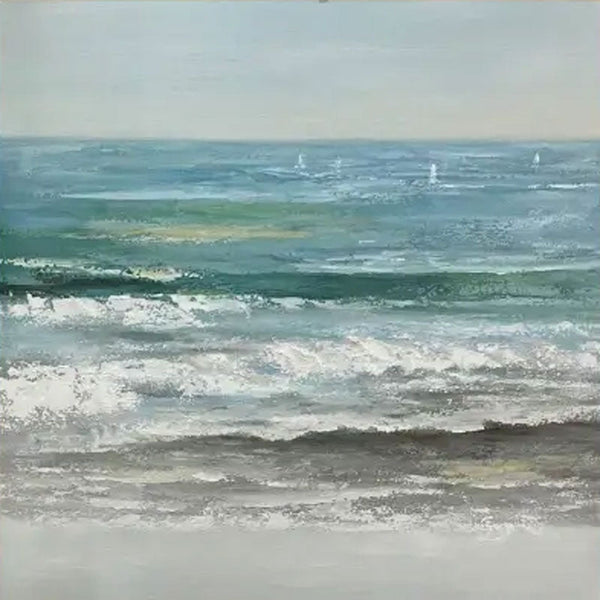 Peaceful Textured Neutral Seascape Art for Home Decor JJ 279 - Texarart