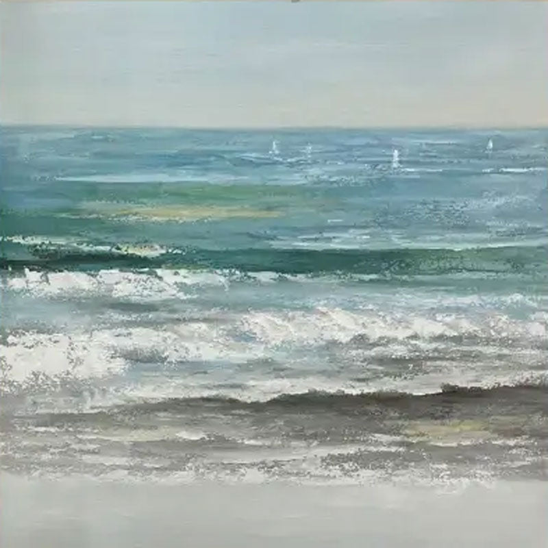 Peaceful Textured Neutral Seascape Art for Home Decor JJ 279 - Texarart