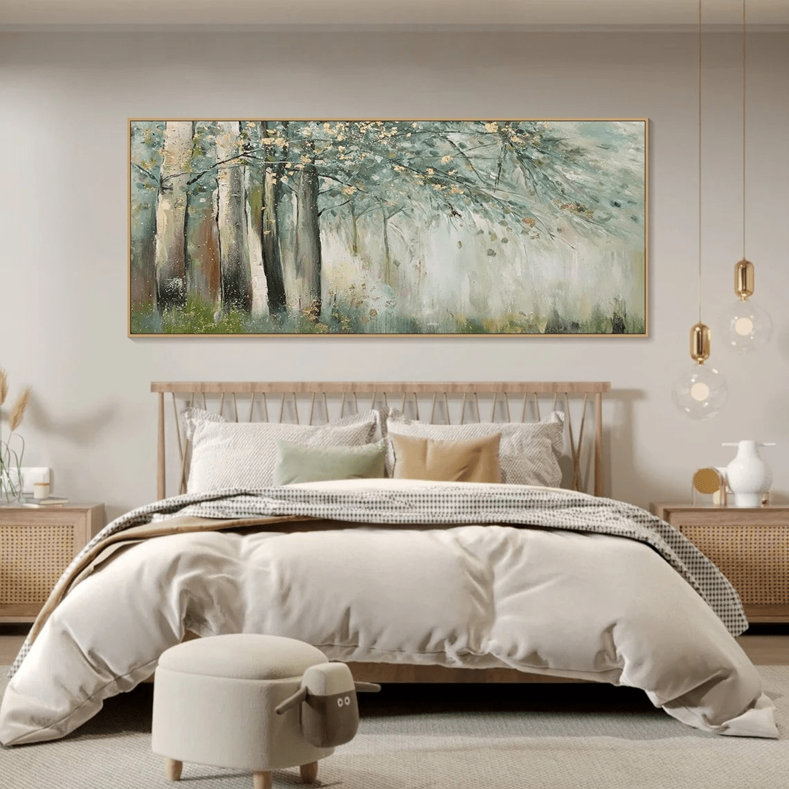 Impressionistic Forest Oil Painting - Misty Woodland Scene JJ 020 - Texarart