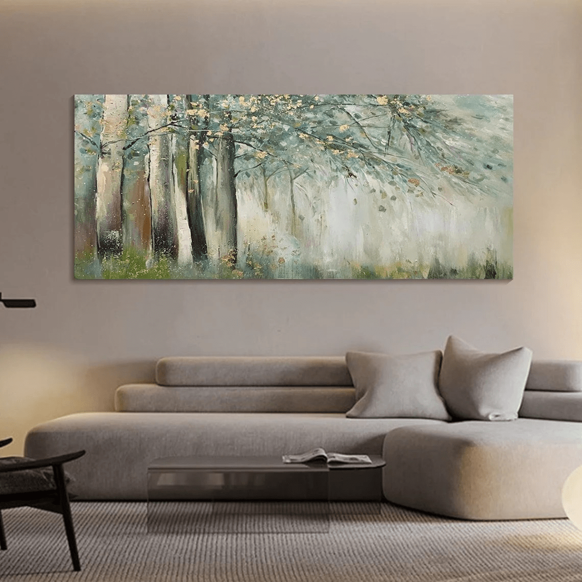 Impressionistic Forest Oil Painting - Misty Woodland Scene JJ 020 - Texarart