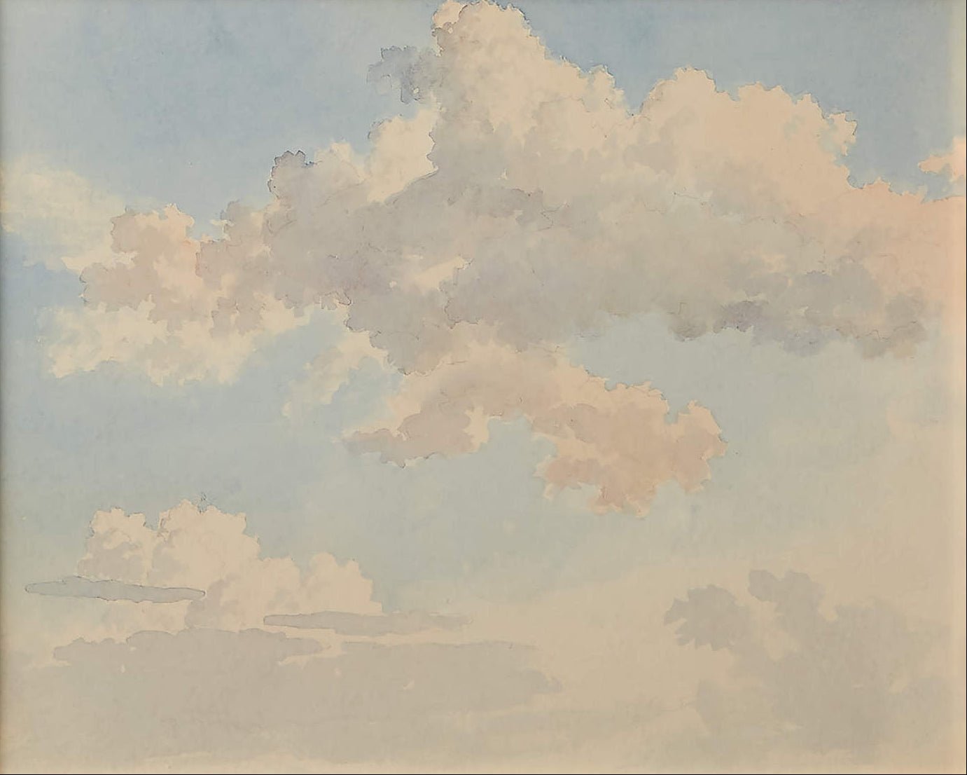 Original Sky and Clouds Art - Handmade Oil Painting TC 134 - Texarart